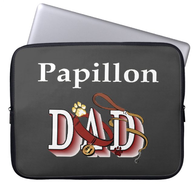 Capa Para Notebook Papillon Dog Pai (Frente)