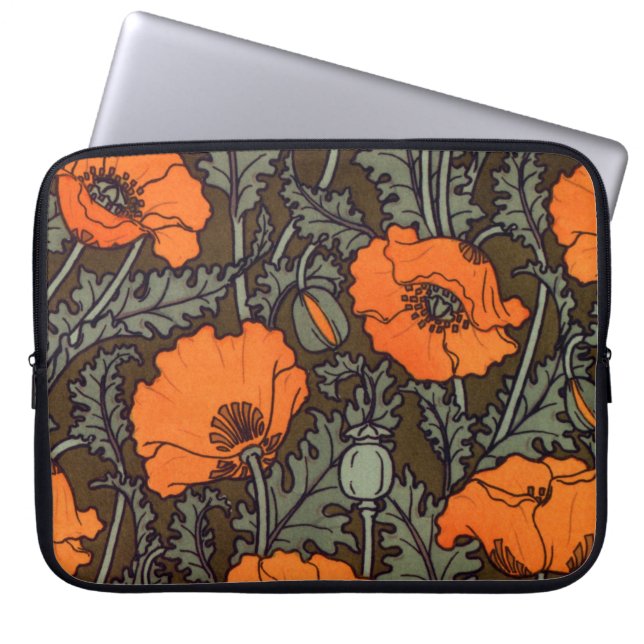 Capa Para Notebook Papoilas de Nouveau da arte (Frente)