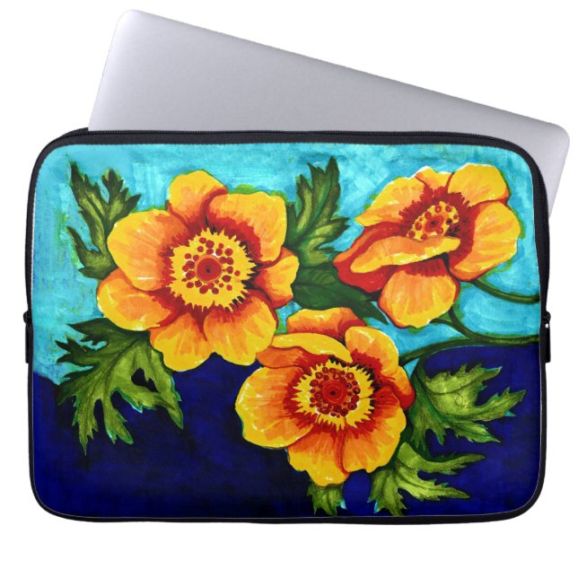 Capa Para Notebook Papoulas para energia   (Frente)