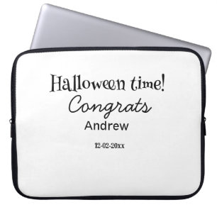 Capa Para Notebook Parabéns no Halloween adicione nome data ano forma