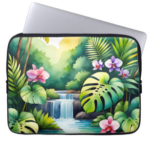 Capa Para Notebook Paraíso de Orquídeas da Cachoeira da Selva Tropica