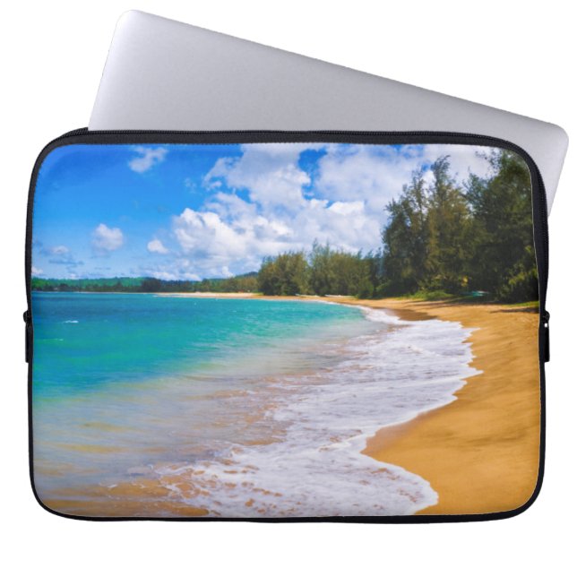 Capa Para Notebook Paraíso de praia tropical, Havaí (Frente)