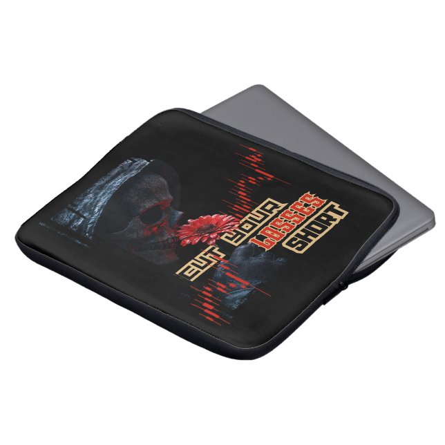 Capa Para Notebook Parar perda | Motivação | Design de comércio de fa (Frente Topo)