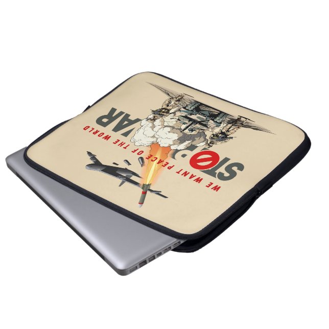 Capa Para Notebook Pare a Guerra | 15" (Frente Inferior)
