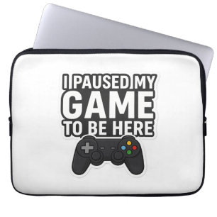 Capa Para Notebook Parei Meu Jogo Para Estar Aqui Engraçado Design