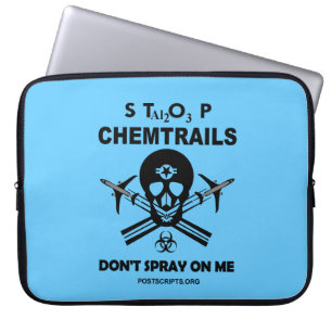 Capa Para Notebook Parem com as trilhas de Química - Não me pulverize