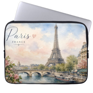 Capa Para Notebook Paris França Torre Eiffel rio Sena 