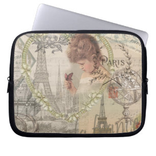 Capa Para Notebook Paris France Bonito Girl Eiffel