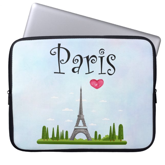 Capa Para Notebook Paris francesa com Torre Eiffel (Frente)