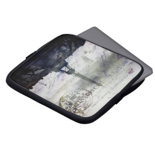 Capa Para Notebook Paris Textured no saco do laptop da lavanda