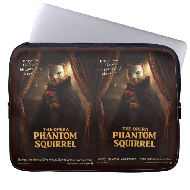 Capa Para Notebook Paródia de Esquilo Fantasma da Ópera (Frente)