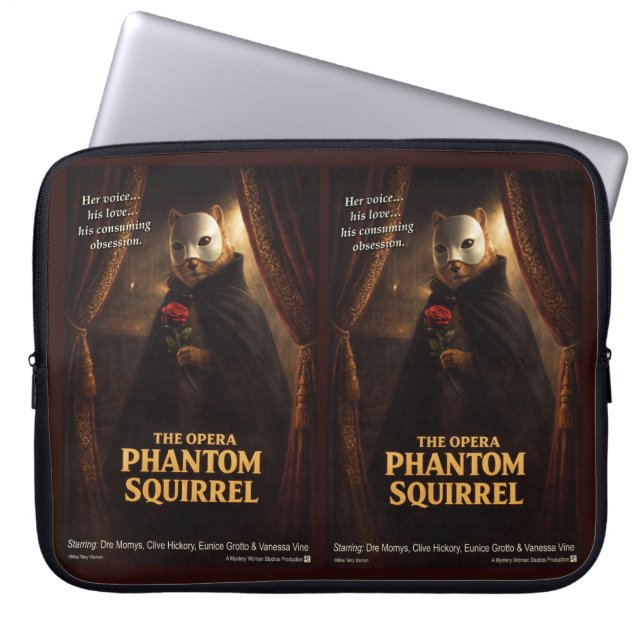 Capa Para Notebook Paródia de Esquilo Fantasma da Ópera (Frente)