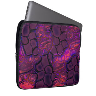 Capa Para Notebook Partes góticas digitais arredondadas em vinho rosa