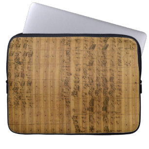 Capa Para Notebook Partitura do vintage por Johann Sebastian Bach