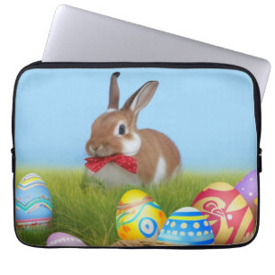 Capa Para Notebook Páscoa bonita Bunnypara um humor positivo