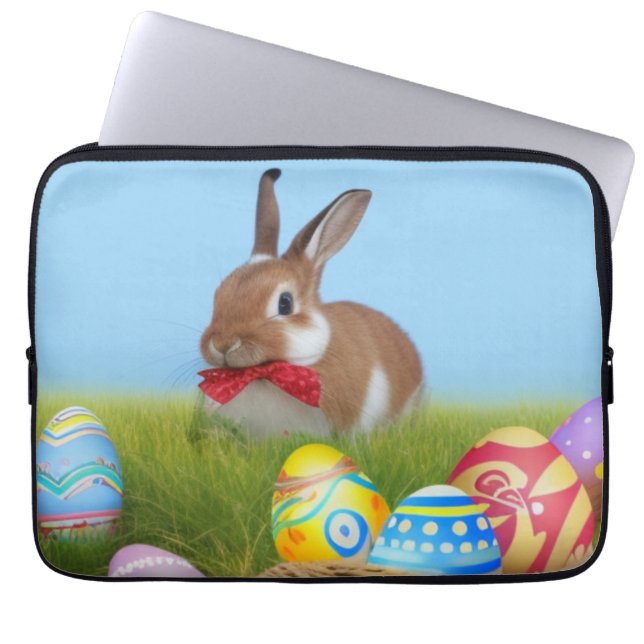 Capa Para Notebook Páscoa bonita Bunnypara um humor positivo (Frente)
