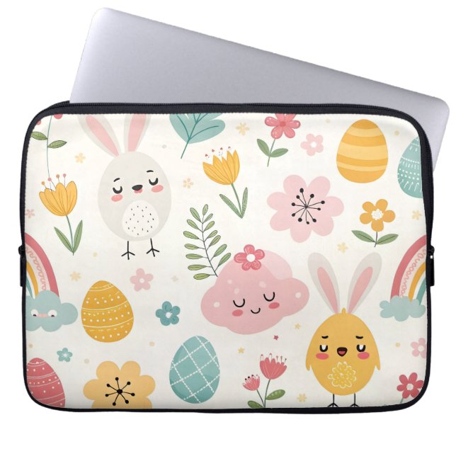 Capa Para Notebook Páscoa Bunny Pattern (Frente)