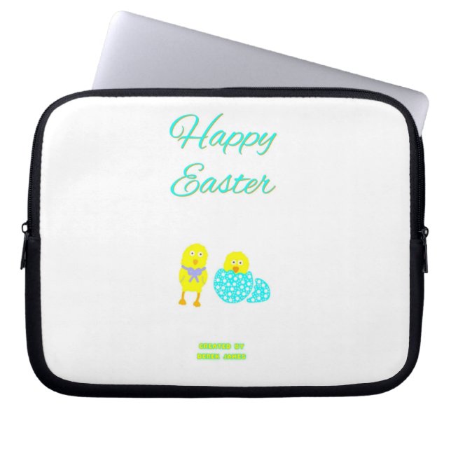 Capa Para Notebook Páscoa Hatchlings Neoprene Bolsa de laptop (Frente)