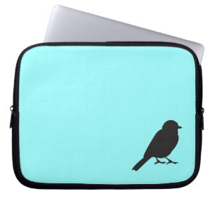 Capa Para Notebook Pássaro azul chique da andorinha da silhueta do
