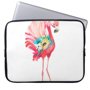 Capa Para Notebook Pássaro mexicano bonito e bonito, rosa e flamingo