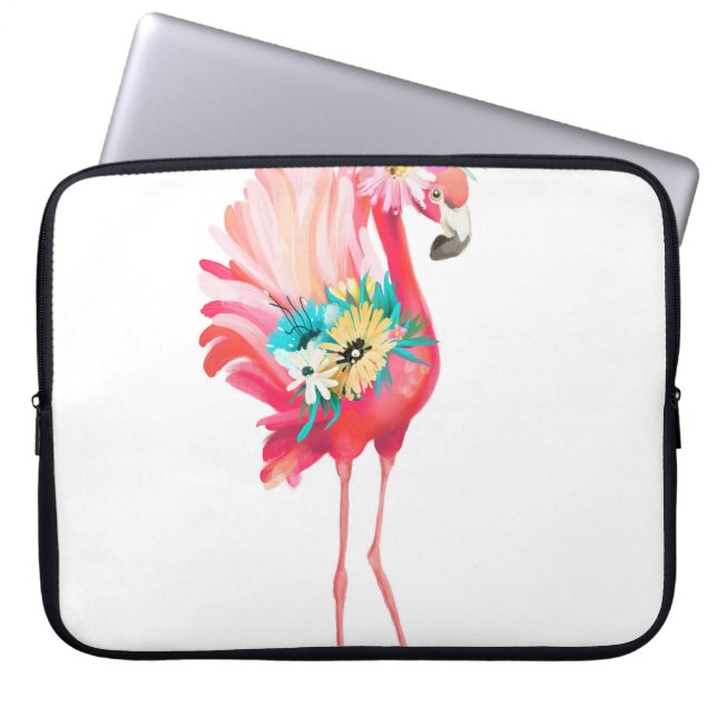 Capa Para Notebook Pássaro mexicano bonito e bonito, rosa e flamingo (Frente)