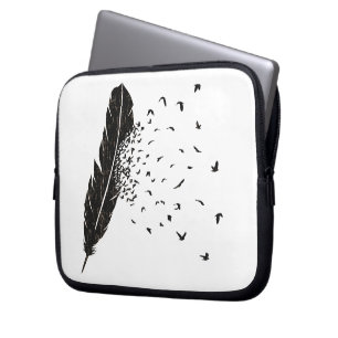 Capa Para Notebook Pássaros quebrando pena