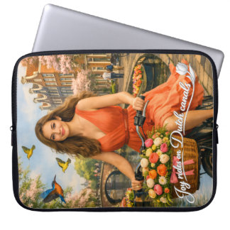 Capa Para Notebook Passeio de barco pelos canais holandeses
