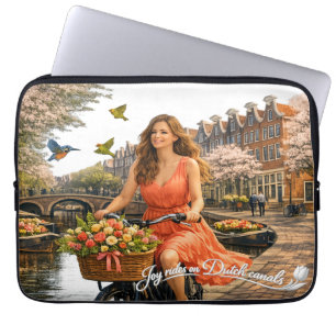 Capa Para Notebook Passeio de barco pelos canais holandeses