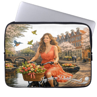 Capa Para Notebook Passeio de barco pelos canais holandeses