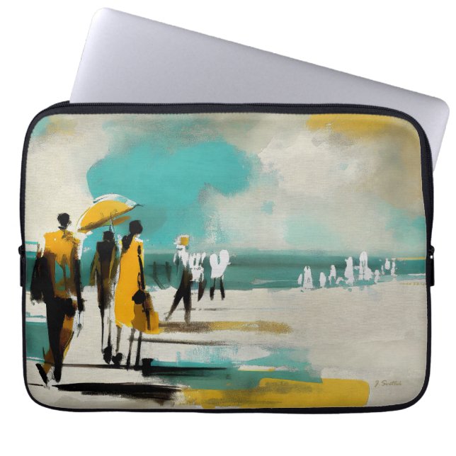 Capa Para Notebook Passeio Ensolarado – Figuras Abstratas em Luz Aber (Frente)