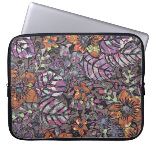 Capa Para Notebook Pastel Colors padrão floral arte digital romântica