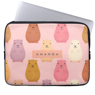 Capa Para Notebook Pastel Cute Capybara Pattern Personalizado