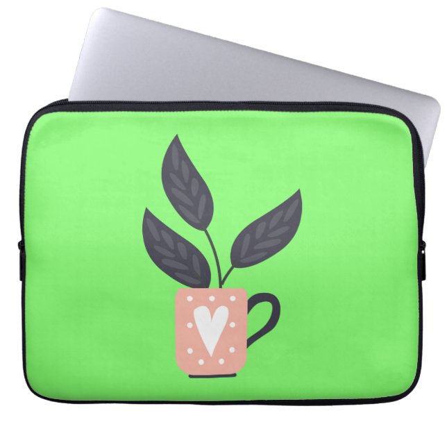 Capa Para Notebook Pastel de plantas modernas simples (Frente)
