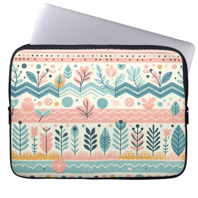 Capa Para Notebook Pastel Floral Bolsa de laptop (Frente)