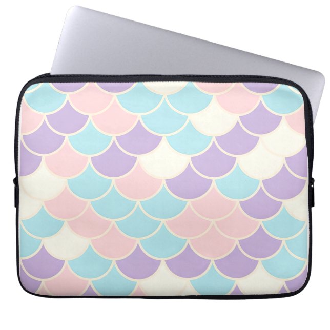 Capa Para Notebook Pastel Mermaid Scales Seamless Pattern (Frente)