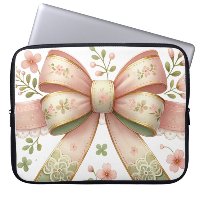 CAPA PARA NOTEBOOK PASTEL PEACH & GREEN IRISH THEMY ARCO (Frente)