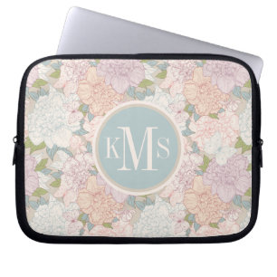 Capa Para Notebook Pastel Peony & Butterfly Fllower Pattern