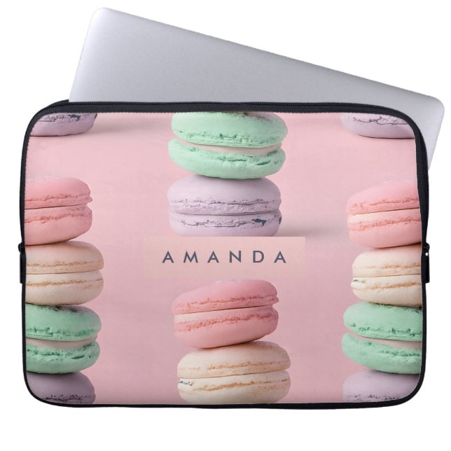 Capa Para Notebook Pastel Personalizado Rainbow Macaron Delight (Frente)