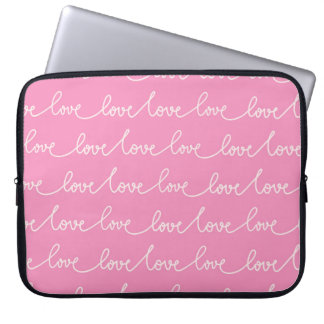 CAPA PARA NOTEBOOK PASTEL PINK COM SCRIPT DE AMOR BRANCO