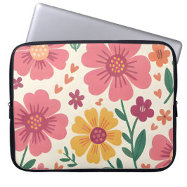 Capa Para Notebook Pastel Posy Whimsical Floral Pattern