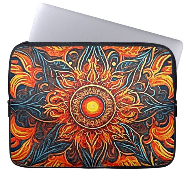 Capa Para Notebook Pastel Psychedelic Art - Mandala Visionário (Frente)