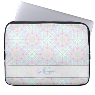 Capa Para Notebook Pastel Rainbow Floral Mandala Personalizado