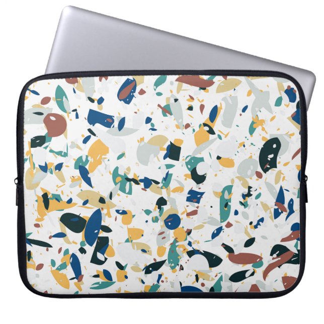 Capa Para Notebook Pastel Terrazzo: Padrão moderno de Abstrato. (Frente)