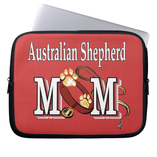 Capa Para Notebook Pastor australiano MOM (Frente)