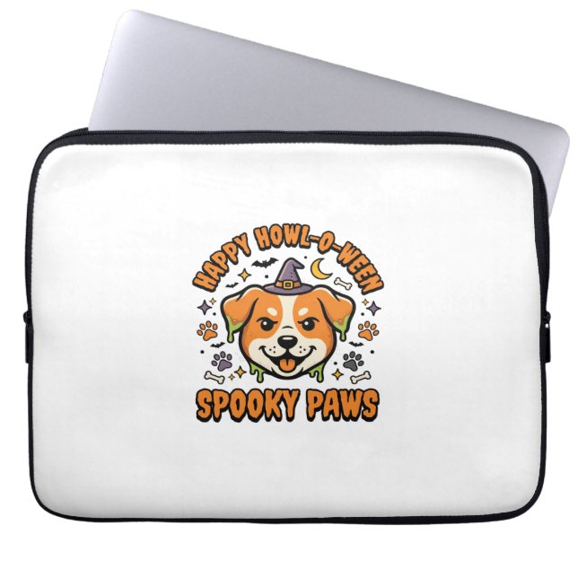 Capa Para Notebook Patas Assustadoras de Halloween para Cachorro (Frente)