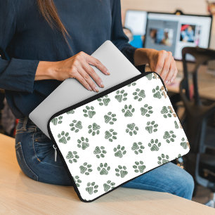 Capa Para Notebook patas, patas caninas, patas verdes
