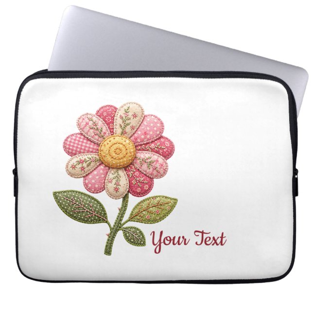Capa Para Notebook Patchwork Blume im Landhausstil (Frente)