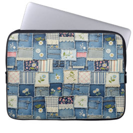 Capa Para Notebook Patchwork Denim
