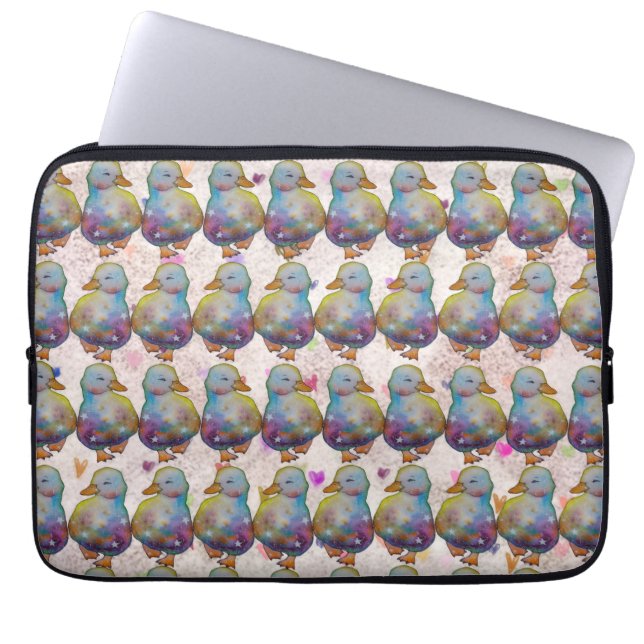 Capa Para Notebook Pato chamado Arco-íris (Frente)