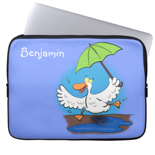 Capa Para Notebook Pato engraçado com desenho animado de dança de gua (Frente)